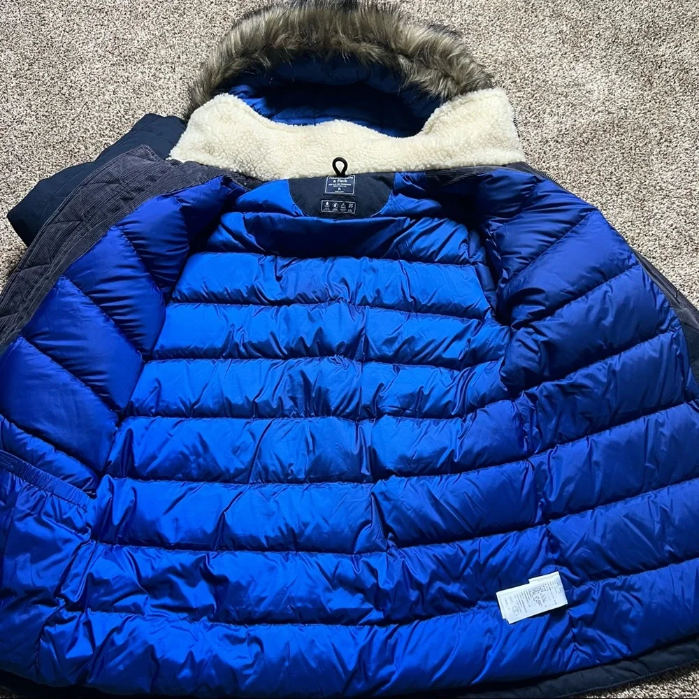 NWOT Abercrombie & Fitch Down Filled Insulated Jacket Coat Size XL Blue - Picture 10 of 11